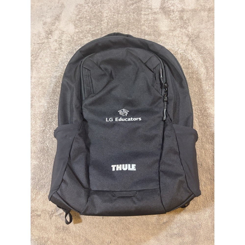 Thule Black Backpack LG Educators Embroidered Laptop Travel Bag 19x13